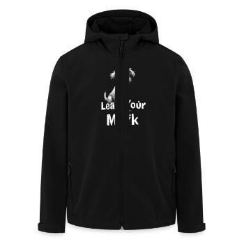 Leave Your Mark Hund Hundhaufen für einen - Recycelte Männer Softshell-Jacke von Stanley/Stella - Schwarz - Vorne - AI Model Male 185 light (185cm)