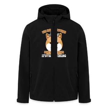 Shiba Inu Dog Lover - Men’s Recycled Softshell Jacket by Stanley/Stella - black - Front - AI Model Male 185 light (185cm)