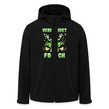 Froschkostüm VERKLEIDET ALS FROSCH Lustiges - Recycelte Männer Softshell-Jacke von Stanley/Stella - Schwarz - Vorne - AI Model Male 185 light (185cm)