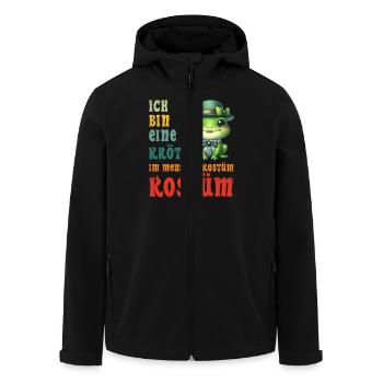 Karneval Kostüm BIN EINE KRÖTE IM FROSCH - Recycelte Männer Softshell-Jacke von Stanley/Stella - Schwarz - Vorne - AI Model Male 185 light (185cm)