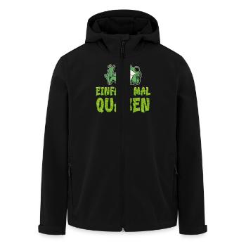 Froschkostüm EINFACH MAL QUACKEN Lustiges Frosch - Recycelte Männer Softshell-Jacke von Stanley/Stella - Schwarz - Vorne - AI Model Male 185 light (185cm)