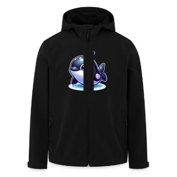 Orca Schwertwal - Recycelte Männer Softshell-Jacke von Stanley/Stella - Schwarz - Vorne - AI Model Male 185 light (185cm)