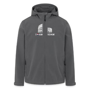 I Love Colosseum Amsterdam Cooler Liebhaber der Niederlande - Recycelte Männer Softshell-Jacke von Stanley/Stella - Anthrazit - Vorne - AI Model Male 185 light (185cm)