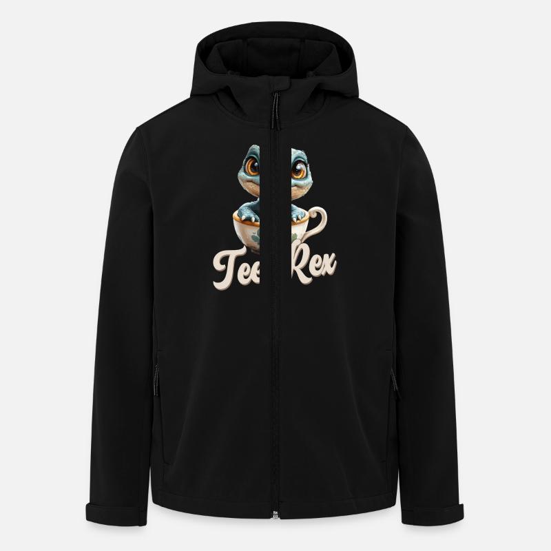Funny Pun Dino Tee Rex - Men’s Recycled Softshell Jacket by Stanley/Stella - black