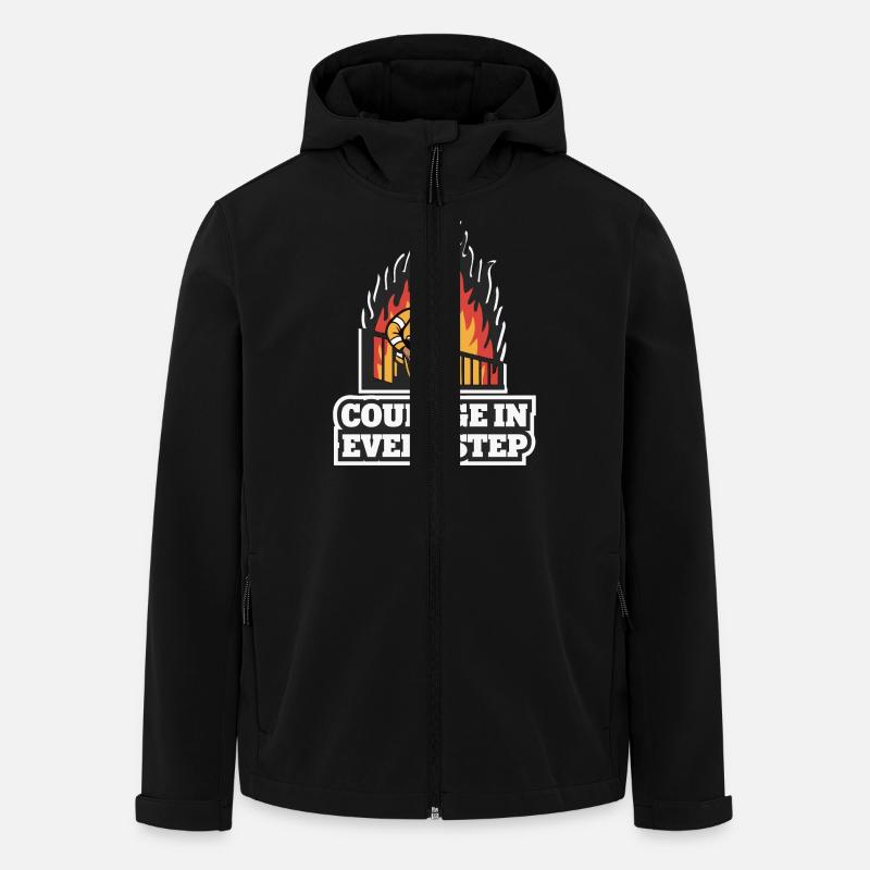 FEUERWEHRLEUTE RETTEN MENSCHEN - Recycelte Männer Softshell-Jacke von Stanley/Stella - Schwarz