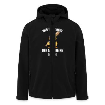 Karneval Ente WER GÄNSEHAUT MAG KEINE ENTEN - Recycelte Männer Softshell-Jacke von Stanley/Stella - Schwarz - Vorne - AI Model Male 185 light (185cm)