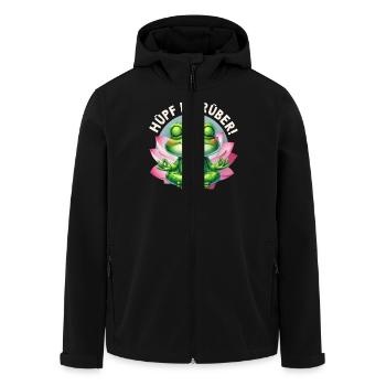 Karneval Kostüm HÜPF DARÜBER! Froschkostüm - Recycelte Männer Softshell-Jacke von Stanley/Stella - Schwarz - Vorne - AI Model Male 185 light (185cm)