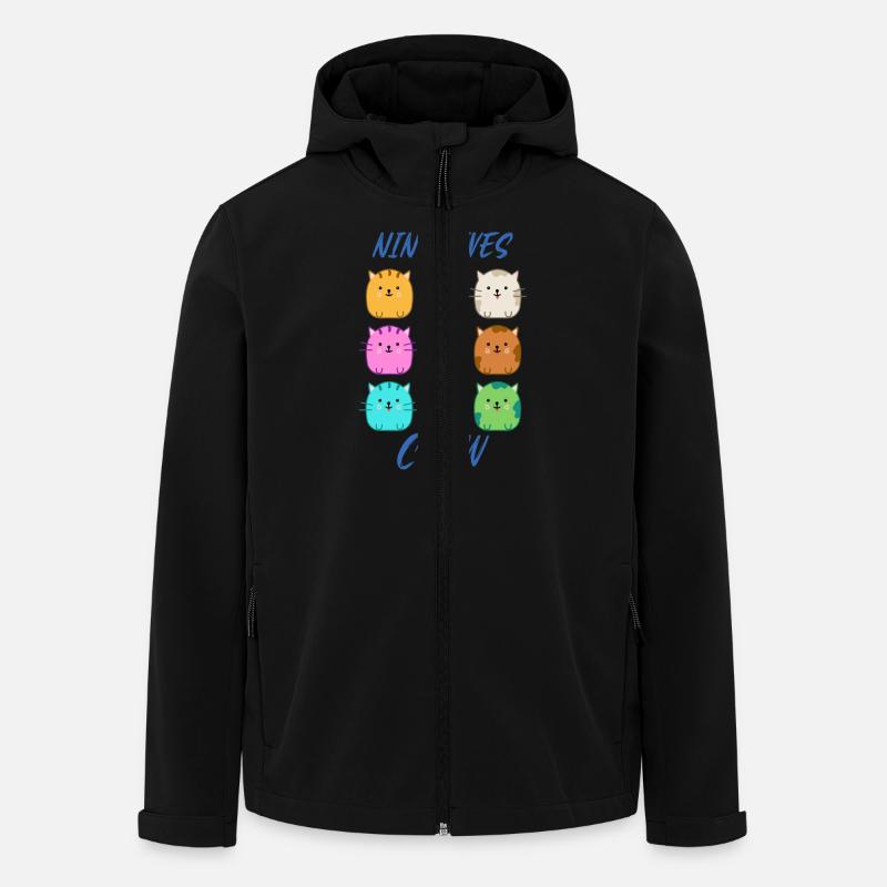 Neun Leben Crew Katze - Recycelte Männer Softshell-Jacke von Stanley/Stella - Schwarz