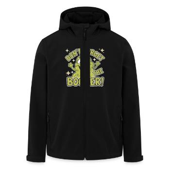 BOOGER - Men’s Recycled Softshell Jacket by Stanley/Stella - black - Front - AI Model Male 185 light (185cm)