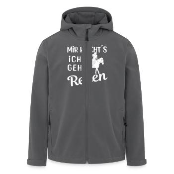 J’en ai assez de rouler - Veste softshell homme en polyester recyclé Stanley/Stella - charbon - Devant - AI Model Male 185 light (185cm)