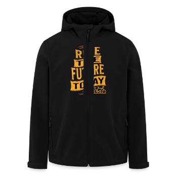 E-Bike E-Biker - Recycelte Männer Softshell-Jacke von Stanley/Stella - Schwarz - Vorne - AI Model Male 185 light (185cm)