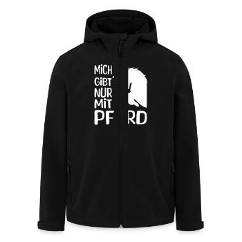 Mich gibt’s nur mit Pferd - Recycelte Männer Softshell-Jacke von Stanley/Stella - Schwarz - Vorne - AI Model Male 185 light (185cm)