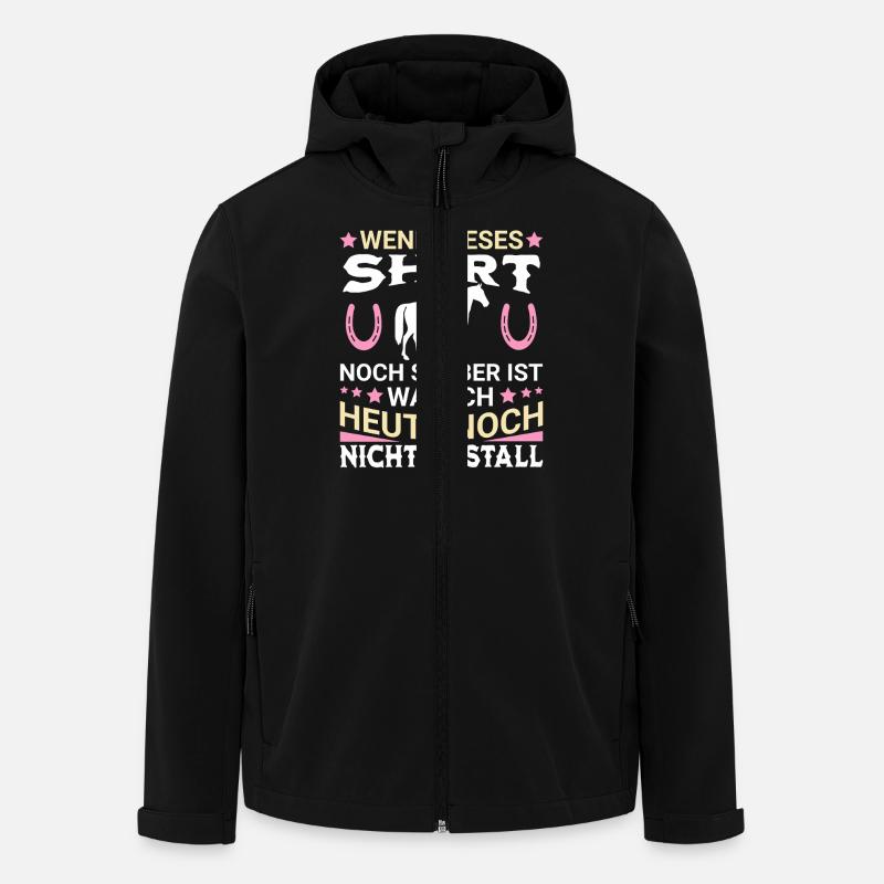 Toujours propre ? Sans écurie - Veste softshell homme en polyester recyclé Stanley/Stella - noir