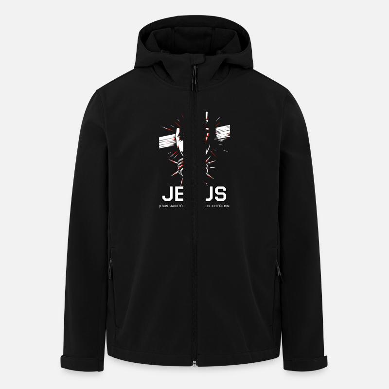 Jesus died for me - Men’s Recycled Softshell Jacket by Stanley/Stella - black