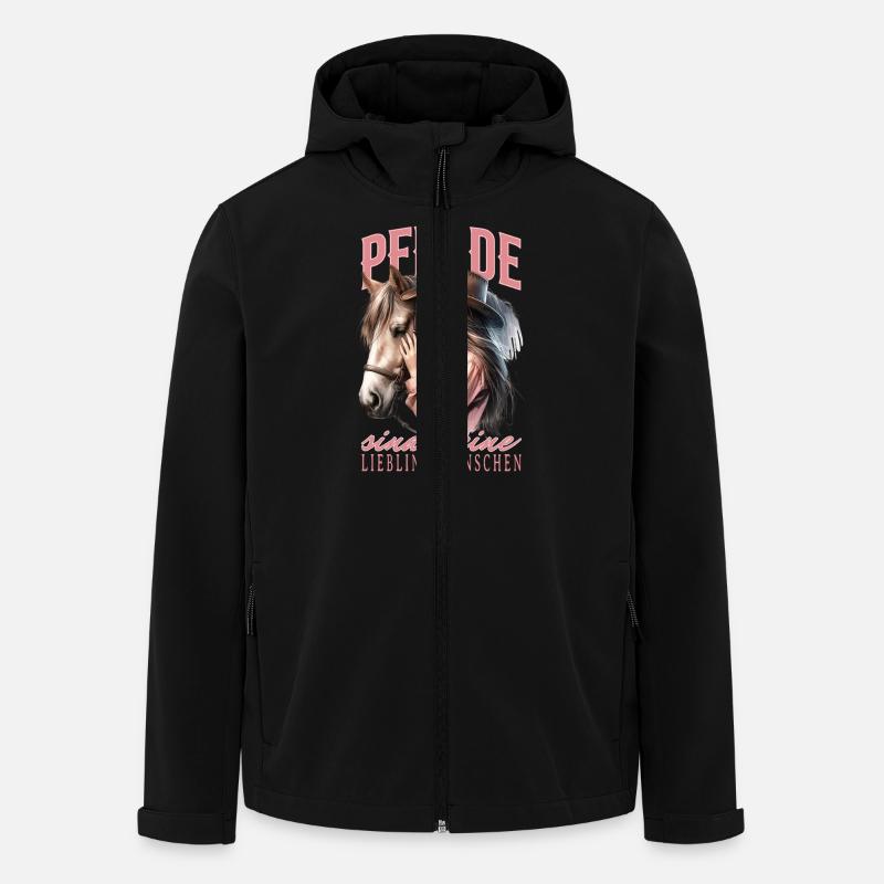 Chevaux Personnes préférées - Veste softshell homme en polyester recyclé Stanley/Stella - noir