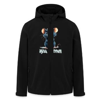 Lustige Ratte Mit Spruch, Igitt, Menschen - Recycelte Männer Softshell-Jacke von Stanley/Stella - Schwarz - Vorne - AI Model Male 185 light (185cm)