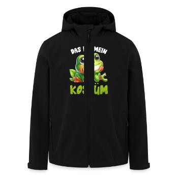 Karneval Party Frosch DAS IST MEIN FROSCH KOSTÜM - Recycelte Männer Softshell-Jacke von Stanley/Stella - Schwarz - Vorne - AI Model Male 185 light (185cm)
