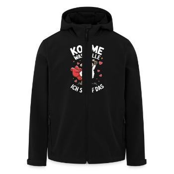Come on, what do I want to do with the motivation optimist - Men’s Recycled Softshell Jacket by Stanley/Stella - black - Front - AI Model Male 185 light (185cm)