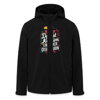 C’est mon costume Fin de la discussion - Veste softshell homme en polyester recyclé Stanley/Stella - noir - Devant - AI Model Male 185 light (185cm)