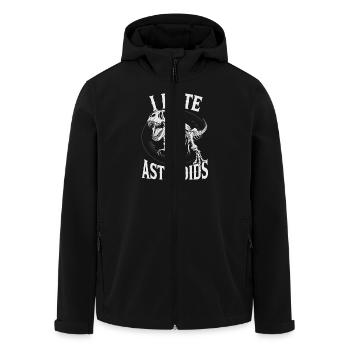 I Hate Asteroids Funny Dinosaur Lovers Saying - Recycelte Männer Softshell-Jacke von Stanley/Stella - Schwarz - Vorne - AI Model Male 185 light (185cm)