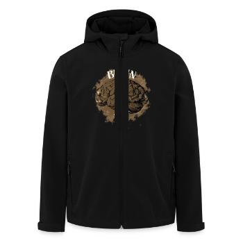 Brain Fog - Recycelte Männer Softshell-Jacke von Stanley/Stella - Schwarz - Vorne - AI Model Male 185 light (185cm)