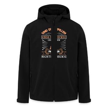 Altenpfleger Geschenk Altenpflege Pflegefachkraft - Recycelte Männer Softshell-Jacke von Stanley/Stella - Schwarz - Vorne - AI Model Male 185 light (185cm)
