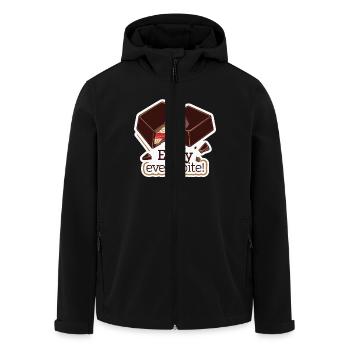 CHOCOLATE BAR ENJOY EVERY BITE - Men’s Recycled Softshell Jacket by Stanley/Stella - black - Front - AI Model Male 185 light (185cm)