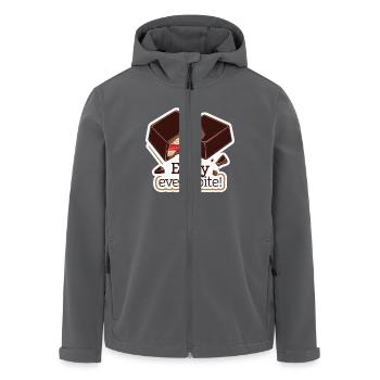 BARRE DE CHOCOLAT SAVOUREZ CHAQUE BOUCHÉE - Veste softshell homme en polyester recyclé Stanley/Stella - charbon - Devant - AI Model Male 185 light (185cm)