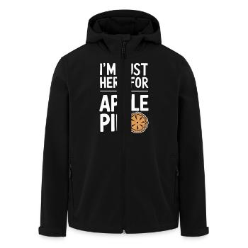 Apfelkuchen Spruch Lustiges Apple Pie Geschenk - Recycelte Männer Softshell-Jacke von Stanley/Stella - Schwarz - Vorne - AI Model Male 185 light (185cm)