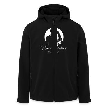 Valentine's partner in crime - Men’s Recycled Softshell Jacket by Stanley/Stella - black - Front - AI Model Male 185 light (185cm)