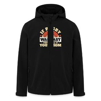 Wenn Rugby Einfach Wäre Nennen Sie Es Ihre Mutter - Recycelte Männer Softshell-Jacke von Stanley/Stella - Schwarz - Vorne - AI Model Male 185 light (185cm)