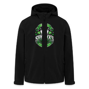 Bonne Saint-Patrick - Shamrock - Irlande - Veste softshell homme en polyester recyclé Stanley/Stella - noir - Devant - AI Model Male 185 light (185cm)