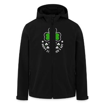 Bonne Saint-Patrick - Shamrock - Irlande - Veste softshell homme en polyester recyclé Stanley/Stella - noir - Devant - AI Model Male 185 light (185cm)