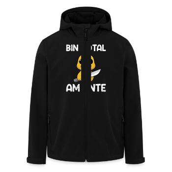 Karneval Ente BIN TOTAL AM ENTE Lustiges - Recycelte Männer Softshell-Jacke von Stanley/Stella - Schwarz - Vorne - AI Model Male 185 light (185cm)
