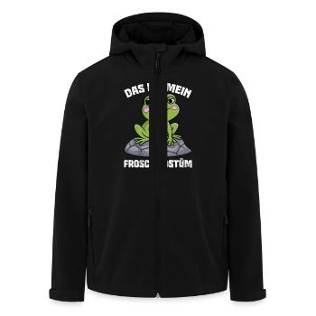 Karneval Kostüm Frosch DAS IST MEIN FROSCH KOSTÜM - Recycelte Männer Softshell-Jacke von Stanley/Stella - Schwarz - Vorne - AI Model Male 185 light (185cm)