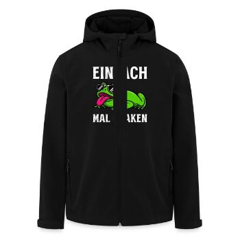 Karneval Party EINFACH MAL QUACKEN Lustiges - Recycelte Männer Softshell-Jacke von Stanley/Stella - Schwarz - Vorne - AI Model Male 185 light (185cm)