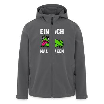 Karneval Party EINFACH MAL QUACKEN Lustiges - Recycelte Männer Softshell-Jacke von Stanley/Stella - Anthrazit - Vorne - AI Model Male 185 light (185cm)