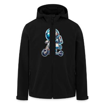 E-Scooter E-Roller Astronaut Scooter - Recycelte Männer Softshell-Jacke von Stanley/Stella - Schwarz - Vorne - AI Model Male 185 light (185cm)