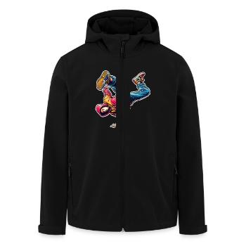 Breakdance - Recycelte Männer Softshell-Jacke von Stanley/Stella - Schwarz - Vorne - AI Model Male 185 light (185cm)