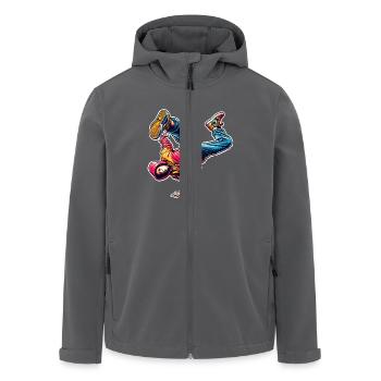Breakdance - Recycelte Männer Softshell-Jacke von Stanley/Stella - Anthrazit - Vorne - AI Model Male 185 light (185cm)