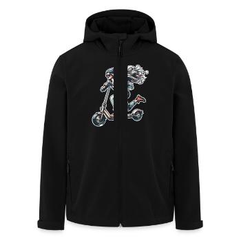 E-Scooter E-Roller Frau Scooter - Recycelte Männer Softshell-Jacke von Stanley/Stella - Schwarz - Vorne - AI Model Male 185 light (185cm)
