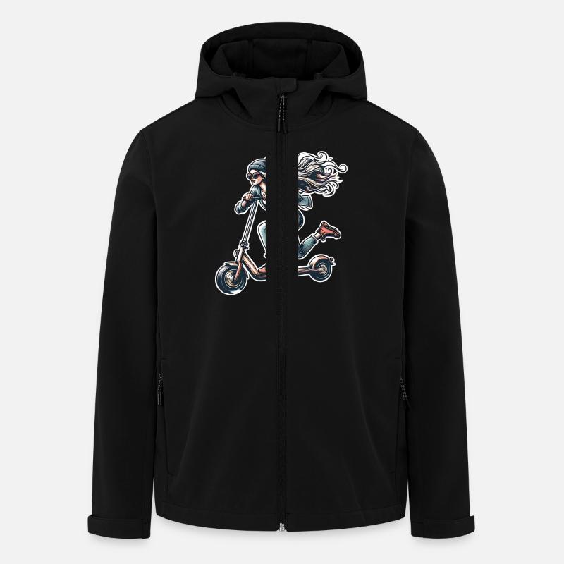 E-Scooter E-Scooter Woman Scooter - Men’s Recycled Softshell Jacket by Stanley/Stella - black