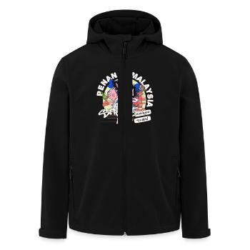 Peinture murale à Penang - Veste softshell homme en polyester recyclé Stanley/Stella - noir - Devant - AI Model Male 185 light (185cm)