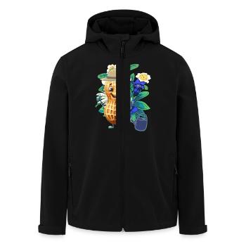 Tyrolien Cacahuète Jardinier Horticulture Fleurs - Veste softshell homme en polyester recyclé Stanley/Stella - noir - Devant - AI Model Male 185 light (185cm)