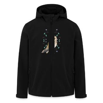 hibou hiboux nature faune bien-être animal amoureux des animaux - Veste softshell homme en polyester recyclé Stanley/Stella - noir - Devant - AI Model Male 185 light (185cm)