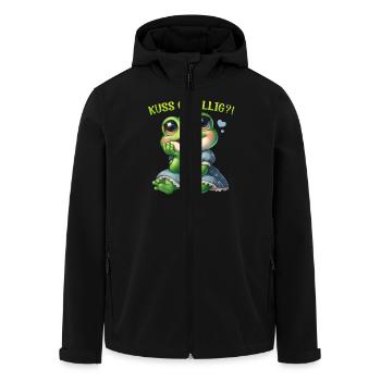 Faschingskostüm KUSS GEFÄLLIG? ICH BIN DER PRINZ - Recycelte Männer Softshell-Jacke von Stanley/Stella - Schwarz - Vorne - AI Model Male 185 light (185cm)