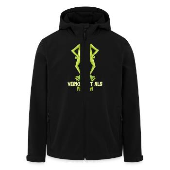 Froschkostüm VERKLEIDET ALS FROSCH Lustiges - Recycelte Männer Softshell-Jacke von Stanley/Stella - Schwarz - Vorne - AI Model Male 185 light (185cm)