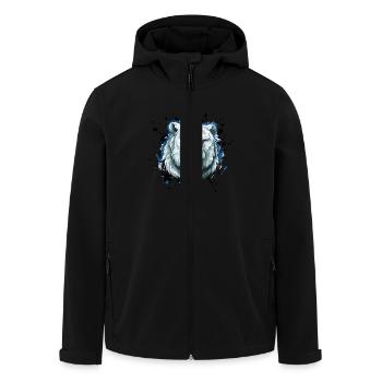 Polar Bear Head Icon Animal Polar Bear - Men’s Recycled Softshell Jacket by Stanley/Stella - black - Front - AI Model Male 185 light (185cm)