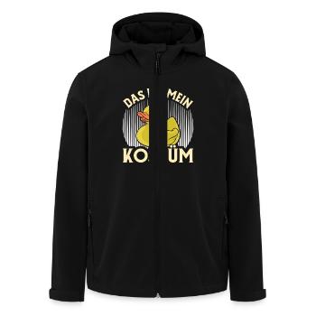 Faschingskostüm DAS IST MEIN MENSCHEN KOSTÜM - Recycelte Männer Softshell-Jacke von Stanley/Stella - Schwarz - Vorne - AI Model Male 185 light (185cm)