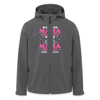 Ich bin eine Fahrrad-Mama wie eine normale Mutter - Recycelte Männer Softshell-Jacke von Stanley/Stella - Anthrazit - Vorne - AI Model Male 185 light (185cm)